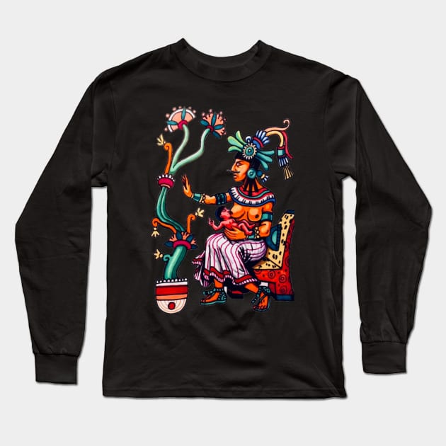 Aztec Goddess Long Sleeve T-Shirt by ArtRooTs